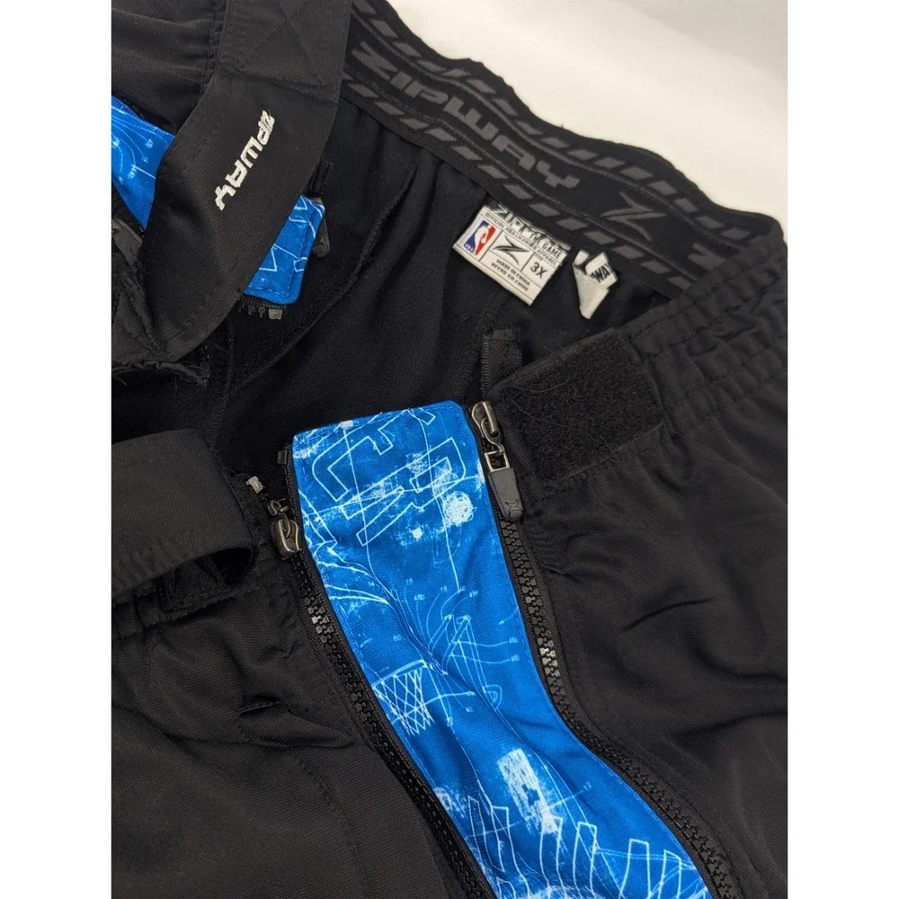 Zipway OKC‎ Thunder Tearaway Pant 3X Big Zip Off NBA Warm Up Retro Heavyweight